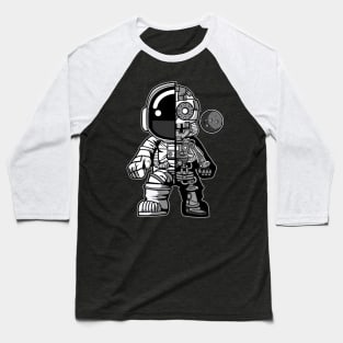 Astronaut Half Robot Baseball T-Shirt